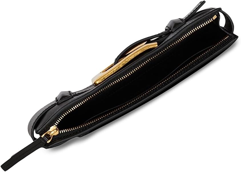 Balmain Anthem Buckle-Detailed Leather Pouch - Made in Italy