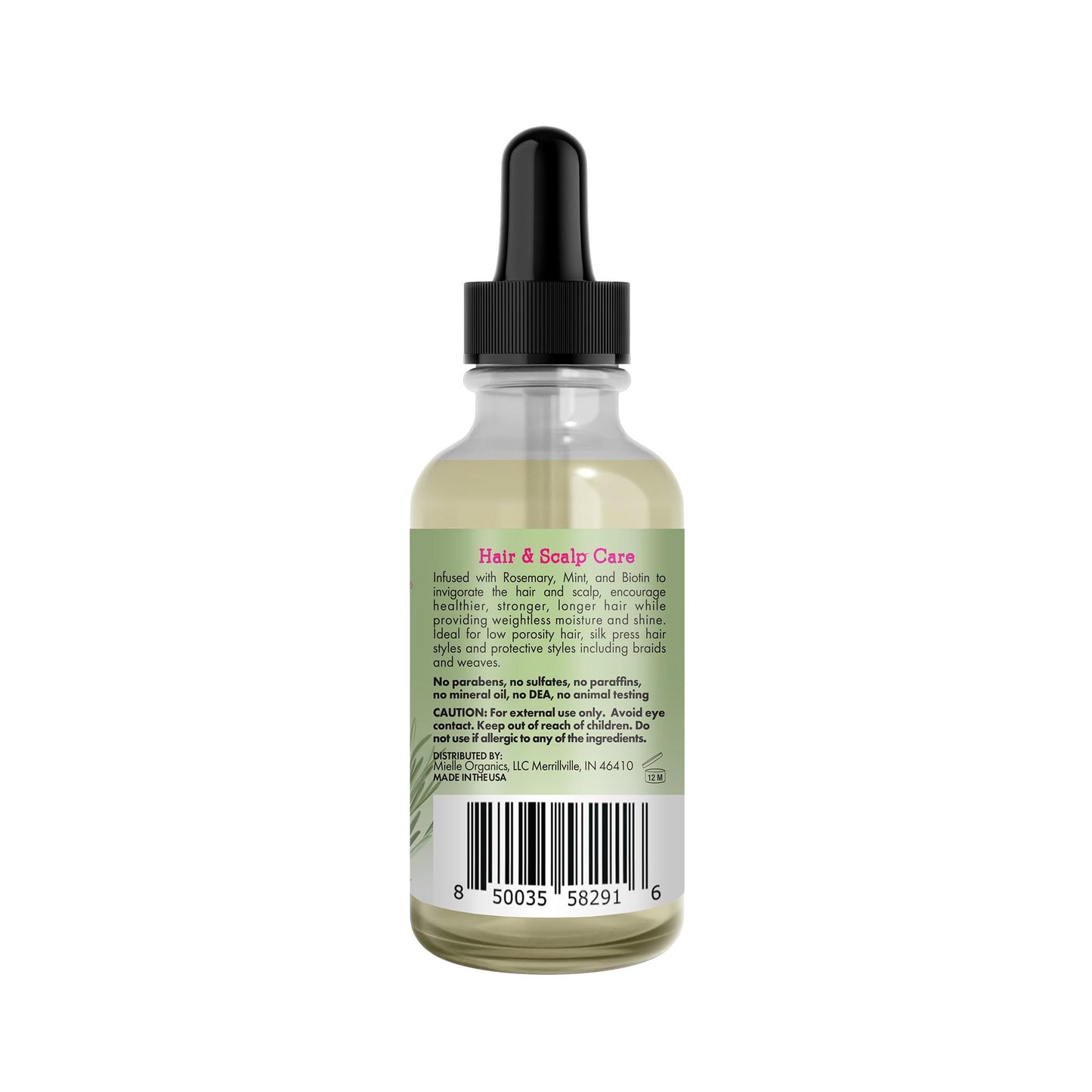 Mielle Rosemary Mint Hair Oil with Biotin for Growth & Scalp