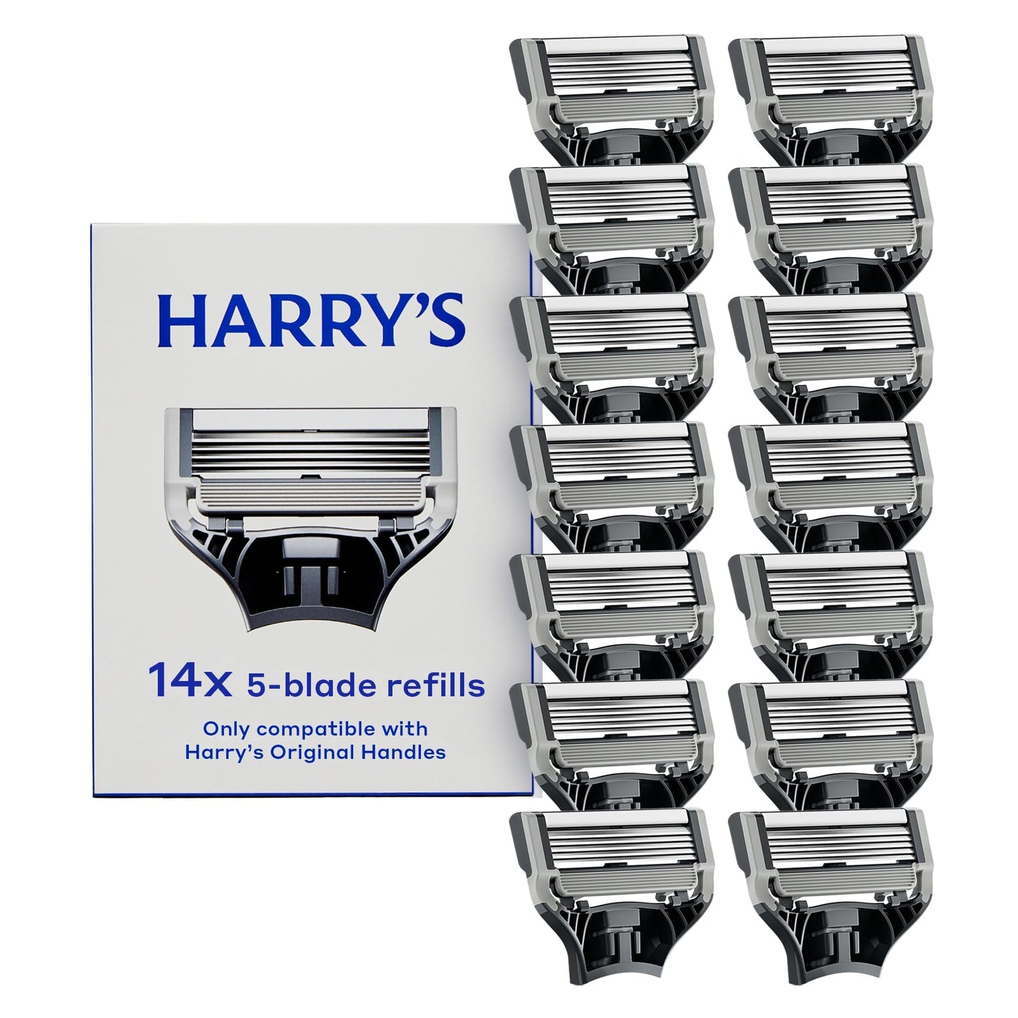 Harry's Original 5-Blade Razor Blade Refills for Men - German Engineered (10 Count)