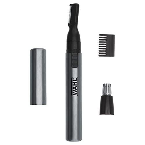 Wahl Micro Groomsman Personal Trimmer - Nose, Ear, Eyebrow & Facial Hair Detailer, Hygienic Heads