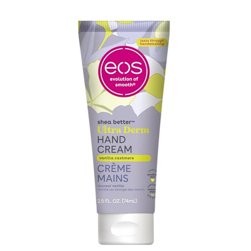eos Shea Better Hand Cream - Vanilla Cashmere Hand Lotion | 24-Hour Hydration, Non-Greasy & Vegan (2.5 oz)