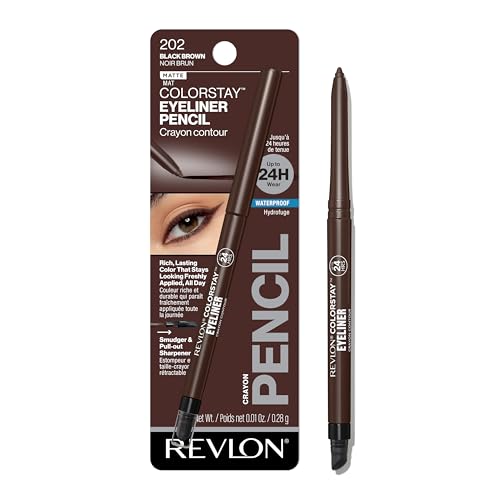 Revlon ColorStay Waterproof Eyeliner Pencil: 24HR Black Brown