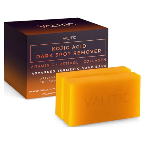 Kojic Acid Soap: Dark Spot Remover w/ Turmeric, C & Retinol | VALITIC