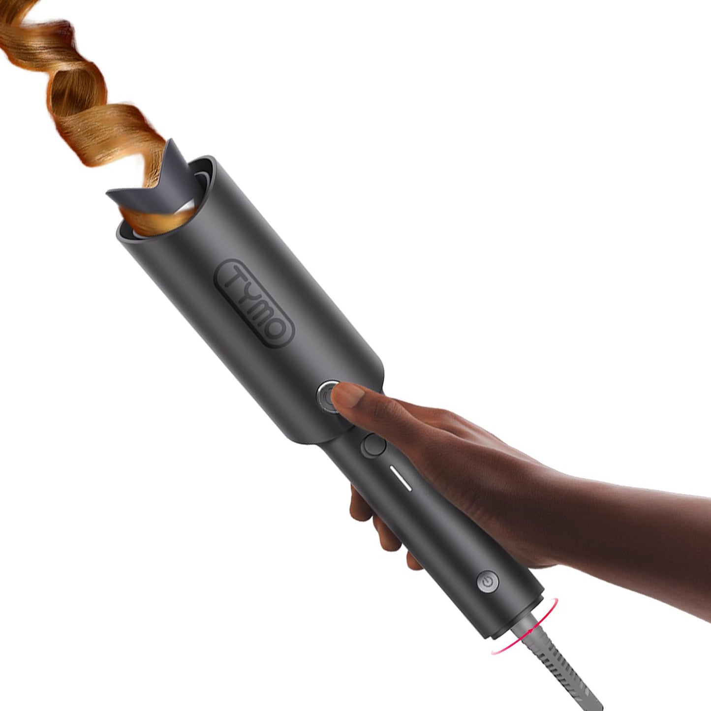 TYMO CURLPRO Automatic Rotating Curling Iron - Beach Waves, Anti-Scald Iron: 72H Beach Waves with Ions