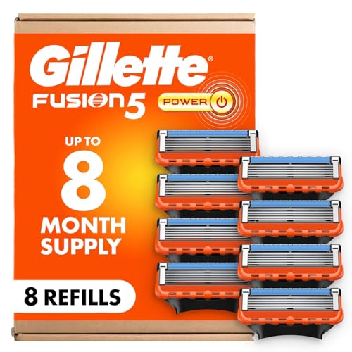 Gillette Fusion5 Power Razor Blades (8-Pack) | 5-Blade Refills