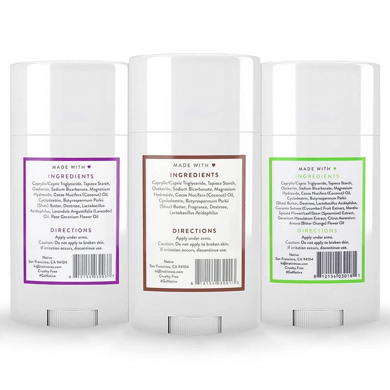 Native Aluminum-Free Deodorant - 72 Hour Odor Control with Shea Butter, Coconut & Vanilla