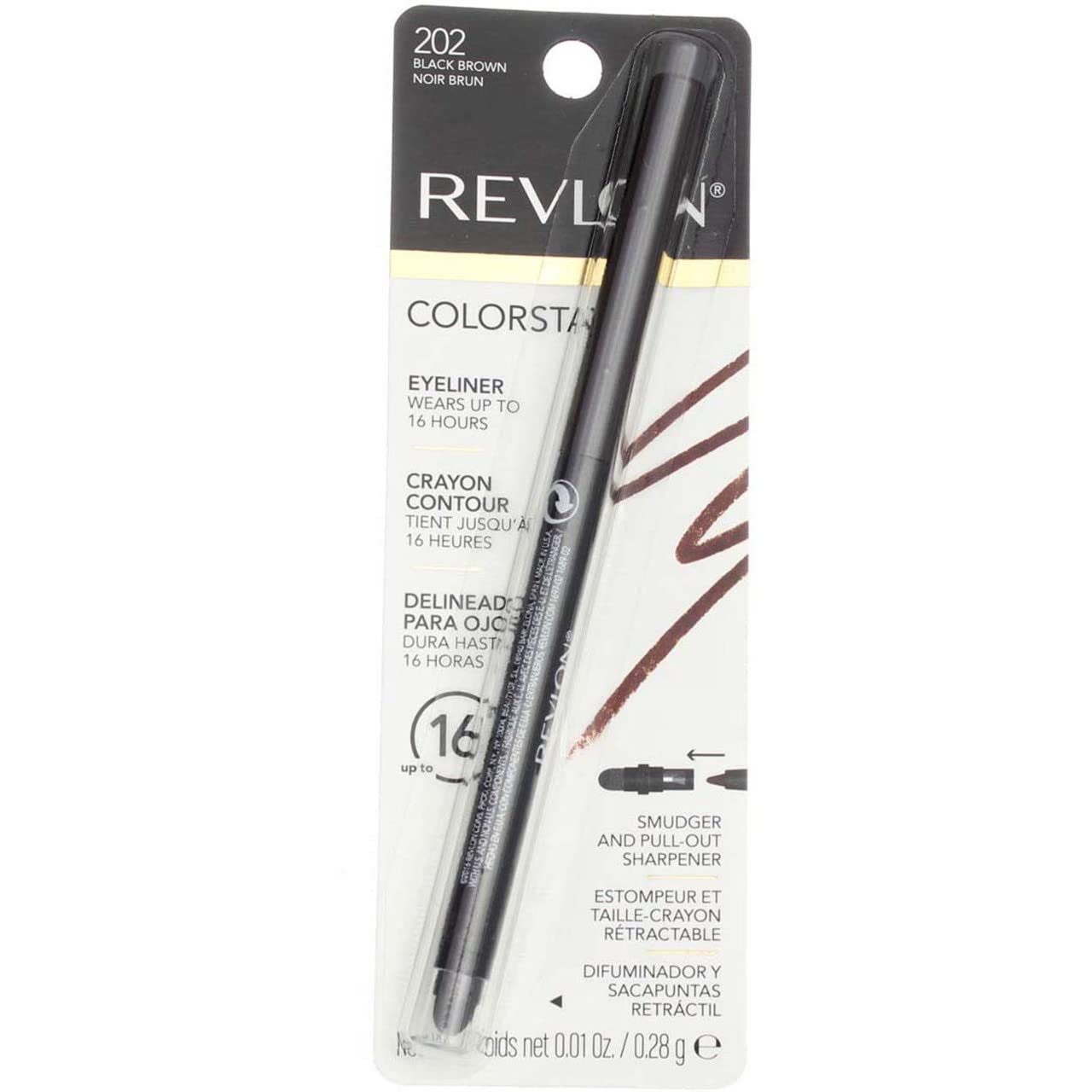 Revlon ColorStay Waterproof Eyeliner Pencil: 24HR Black Brown