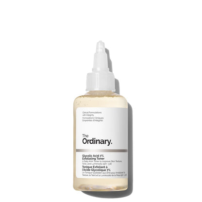 The Ordinary Glycolic Acid 7% Exfoliating Toner - Brightens & Smoothes Skin Tone, 3.4 Fl Oz