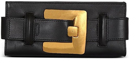 Balmain Anthem Buckle-Detailed Leather Pouch - Made in Italy