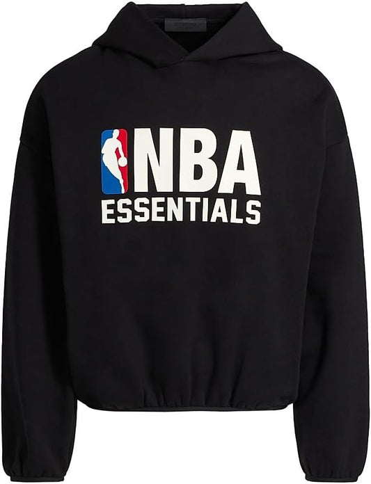 Fear of God NBA Fleece Hoodie – Cotton-Blend Pullover with Soft-Touch NBA Essentials Logo