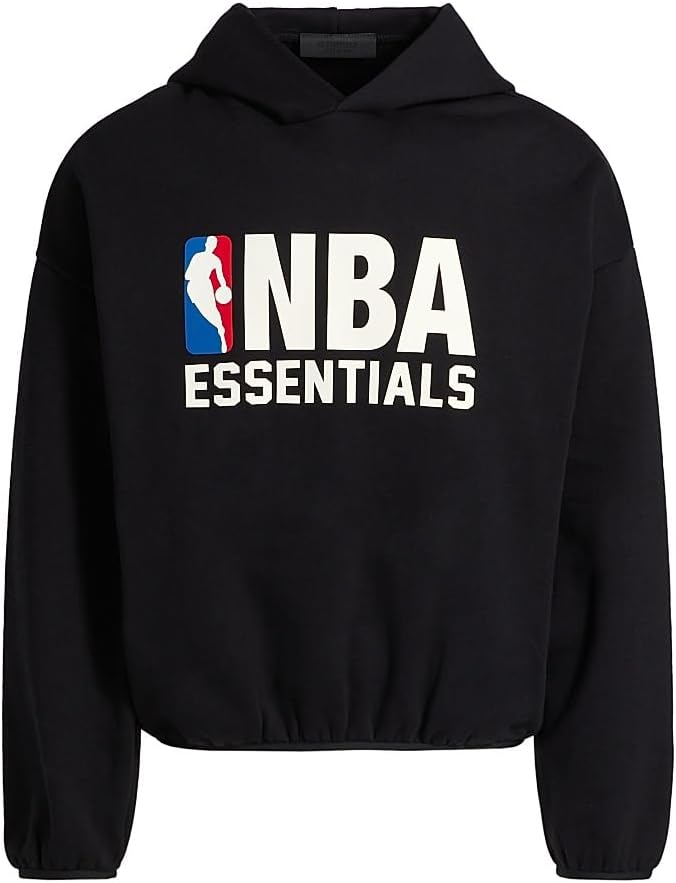 Fear of God NBA Fleece Hoodie – Cotton-Blend Pullover with Soft-Touch NBA Essentials Logo