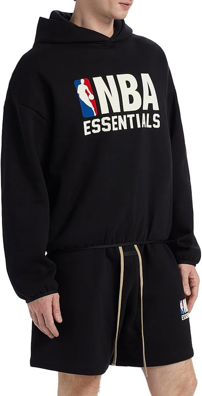 Fear of God NBA Fleece Hoodie – Cotton-Blend Pullover with Soft-Touch NBA Essentials Logo