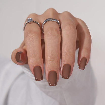 BTArtbox Soft Gel Press On Nails: Short Square Ombre | Vanilla Cream