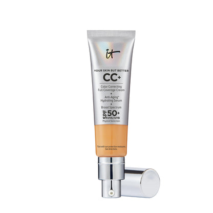 IT Cosmetics CC+ Cream SPF 50+ | Full Coverage Foundation & Serum |Anti-Aging Hydrating Serum & Color Corrector