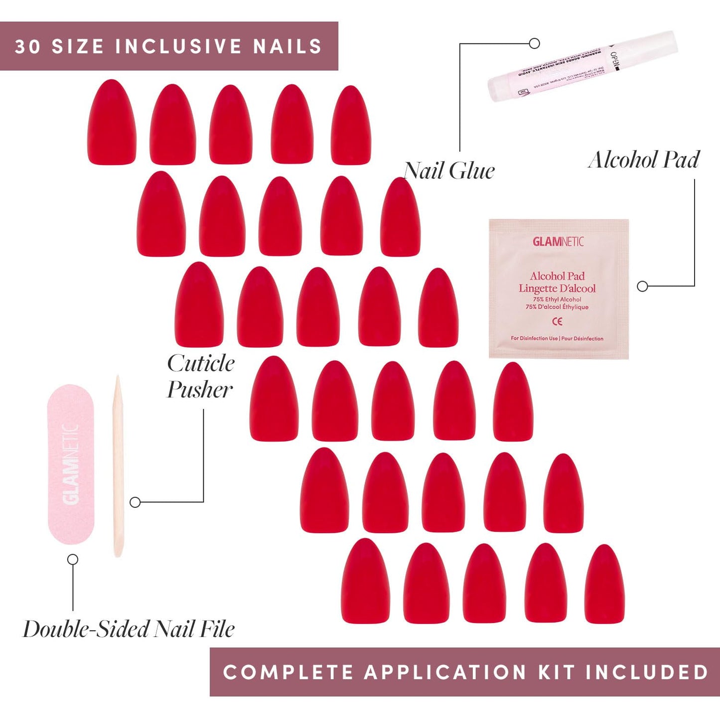 Glamnetic Fall Mauve Press On Nails | Short Oval Salon Quality