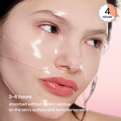 BIODANCE Bio-Collagen Real Deep Mask – Hydrating Overnight Hydrogel Sheet Mask for Pore Minimizing, Firming, Brightening & Sensitive Skin | Korean Skincare | 1.19oz x 4