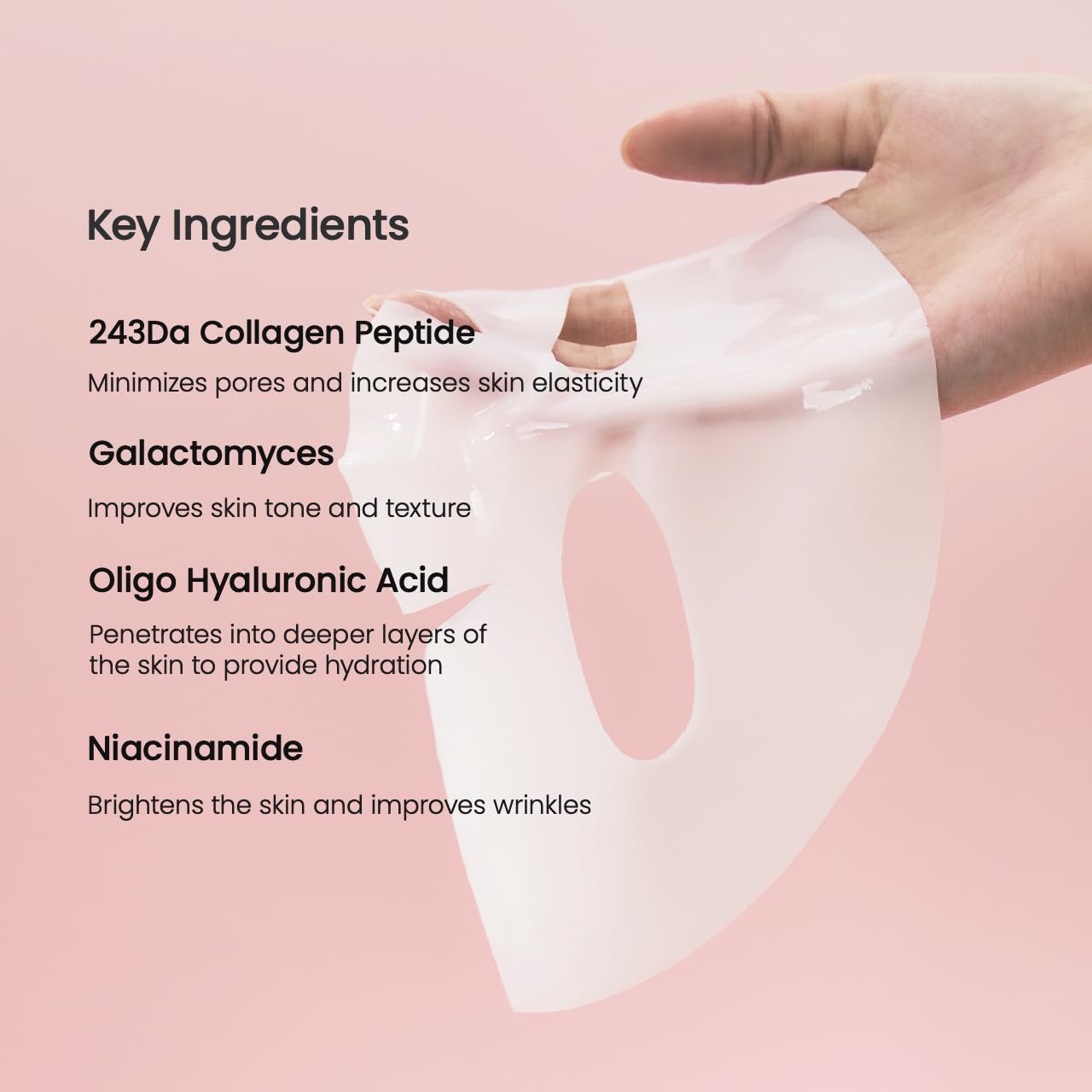 BIODANCE Bio-Collagen Real Deep Mask – Hydrating Overnight Hydrogel Sheet Mask for Pore Minimizing, Firming, Brightening & Sensitive Skin | Korean Skincare | 1.19oz x 4