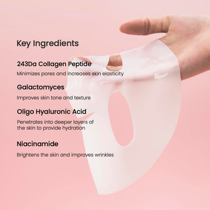 BIODANCE Bio-Collagen Real Deep Mask – Hydrating Overnight Hydrogel Sheet Mask for Pore Minimizing, Firming, Brightening & Sensitive Skin | Korean Skincare | 1.19oz x 4