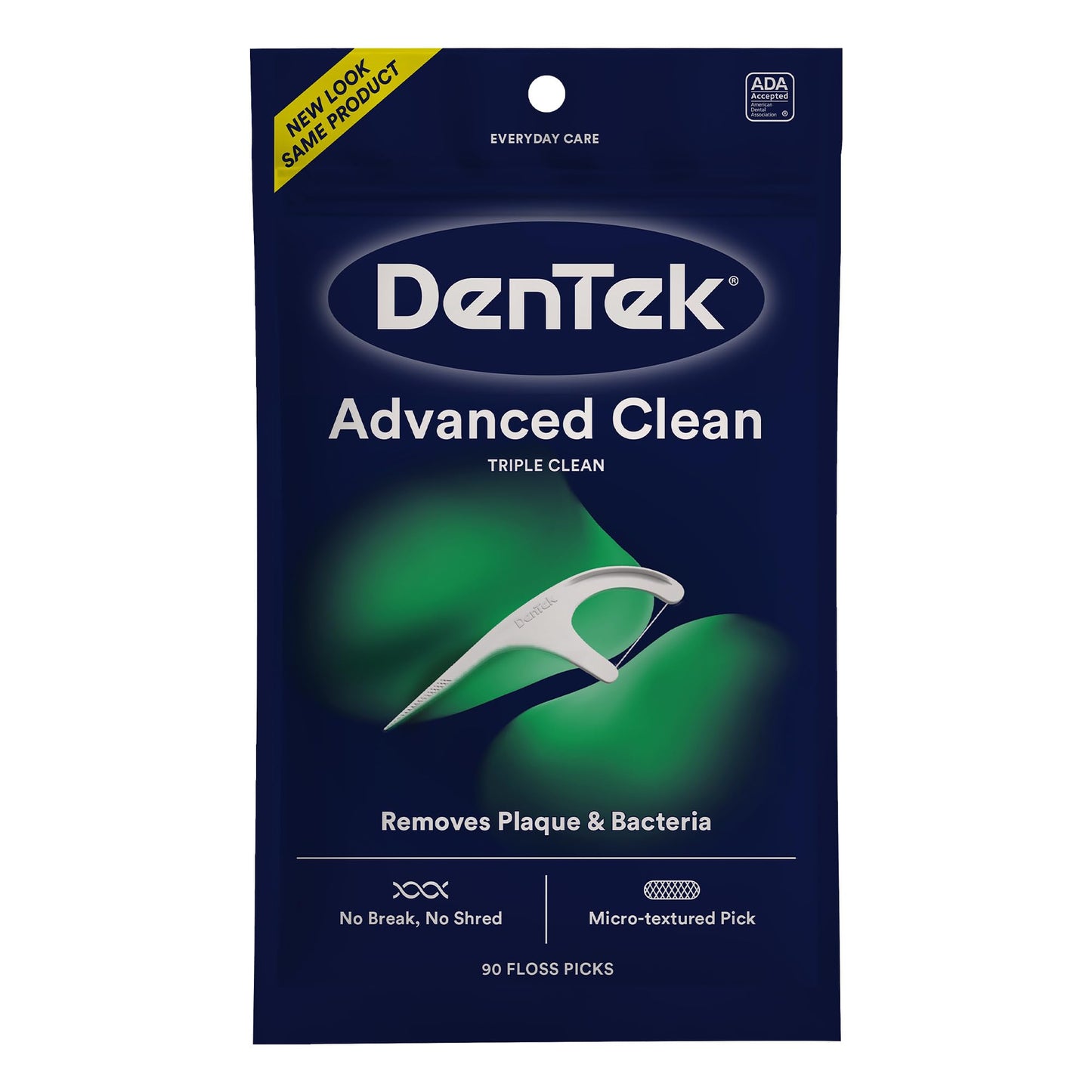 DenTek Triple Clean Advanced Floss Picks - No Break, No Shred Floss with Micro-Textured Pick (150 Ct)
