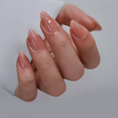 BTArtbox Soft Gel Press On Nails: Short Square Ombre | Vanilla Cream