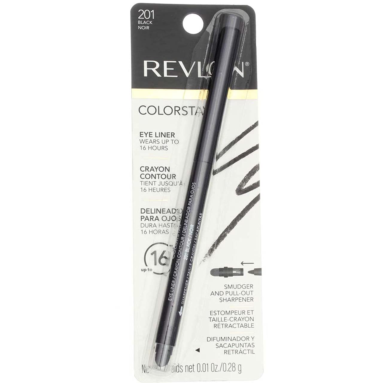Revlon ColorStay Waterproof Eyeliner Pencil: 24HR Black Brown