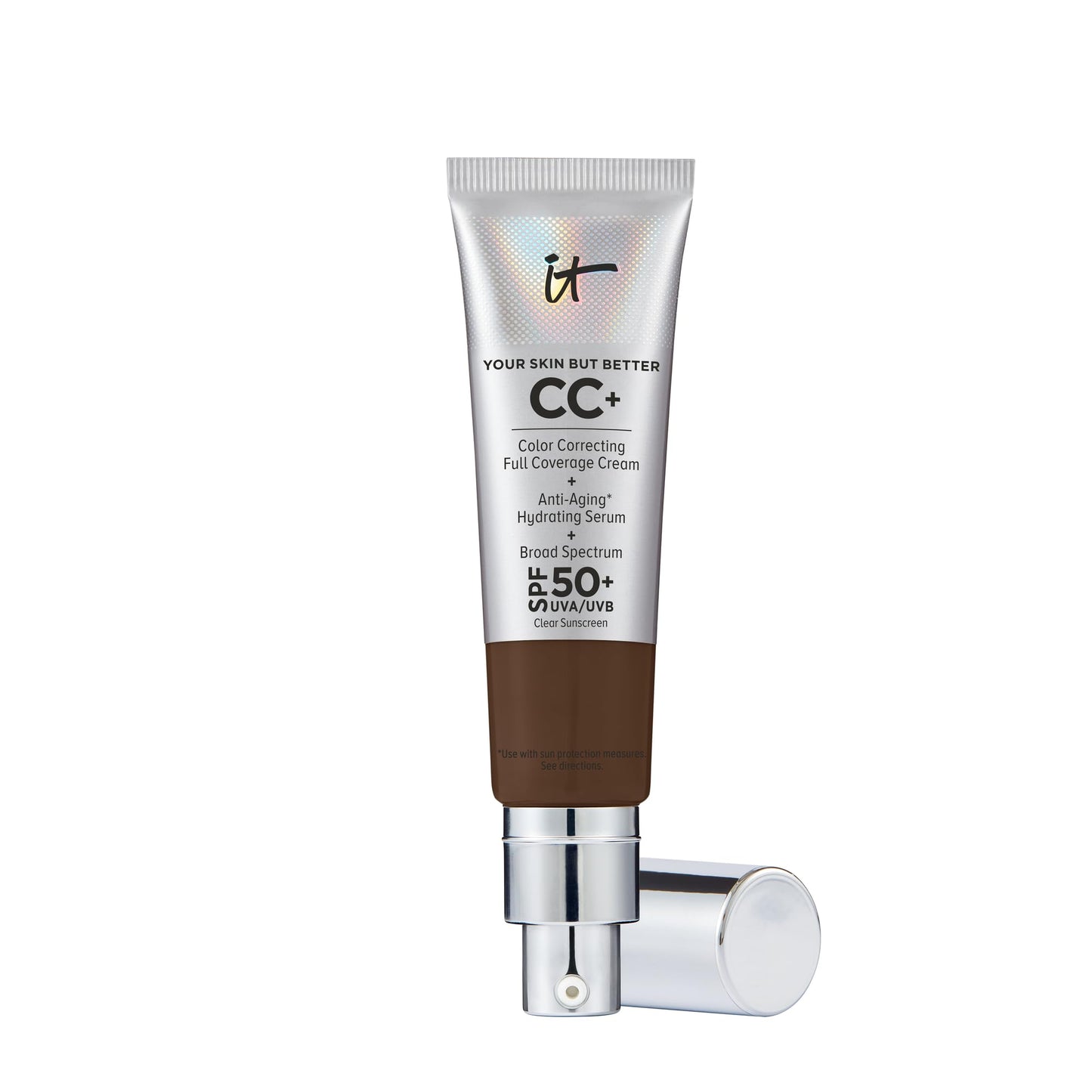IT Cosmetics CC+ Cream SPF 50+ | Full Coverage Foundation & Serum |Anti-Aging Hydrating Serum & Color Corrector