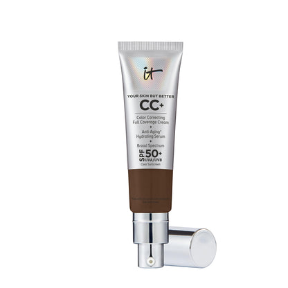 IT Cosmetics CC+ Cream SPF 50+ | Full Coverage Foundation & Serum |Anti-Aging Hydrating Serum & Color Corrector
