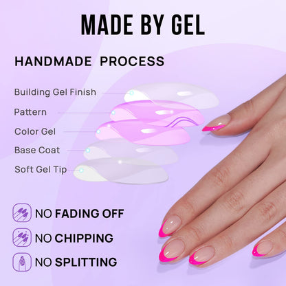 BTArtbox Soft Gel Press On Nails: Short Square Ombre | Vanilla Cream