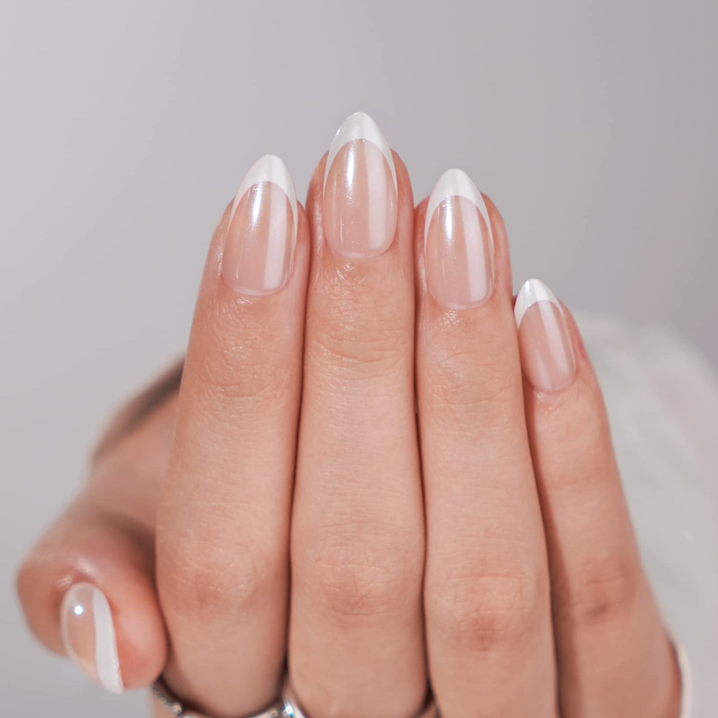 BTArtbox Soft Gel Press On Nails: Short Square Ombre | Vanilla Cream