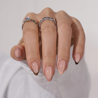 BTArtbox Soft Gel Press On Nails: Short Square Ombre | Vanilla Cream