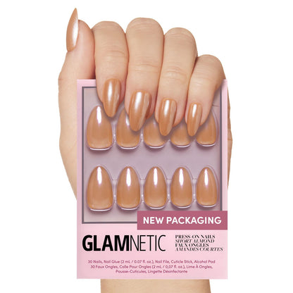 Glamnetic Fall Mauve Press On Nails | Short Oval Salon Quality