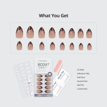 BTArtbox Soft Gel Press On Nails: Short Square Ombre | Vanilla Cream