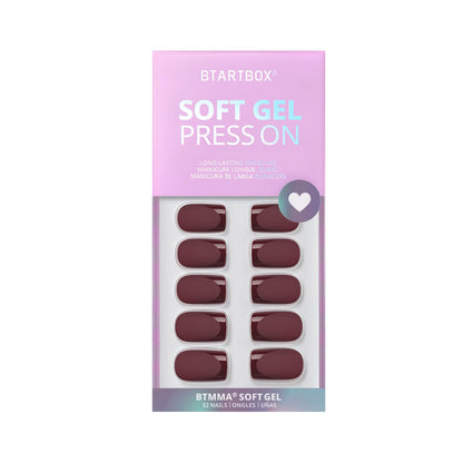 BTArtbox Soft Gel Press On Nails: Short Square Ombre | Vanilla Cream