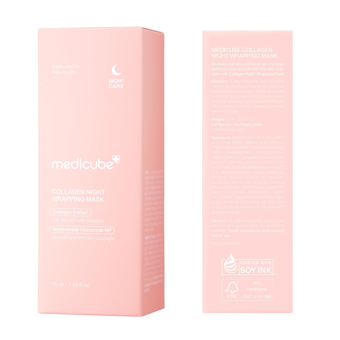 Medicube Collagen Overnight Wrapping Peel Off Mask - Elasticity, Hydration & Anti-Aging Care