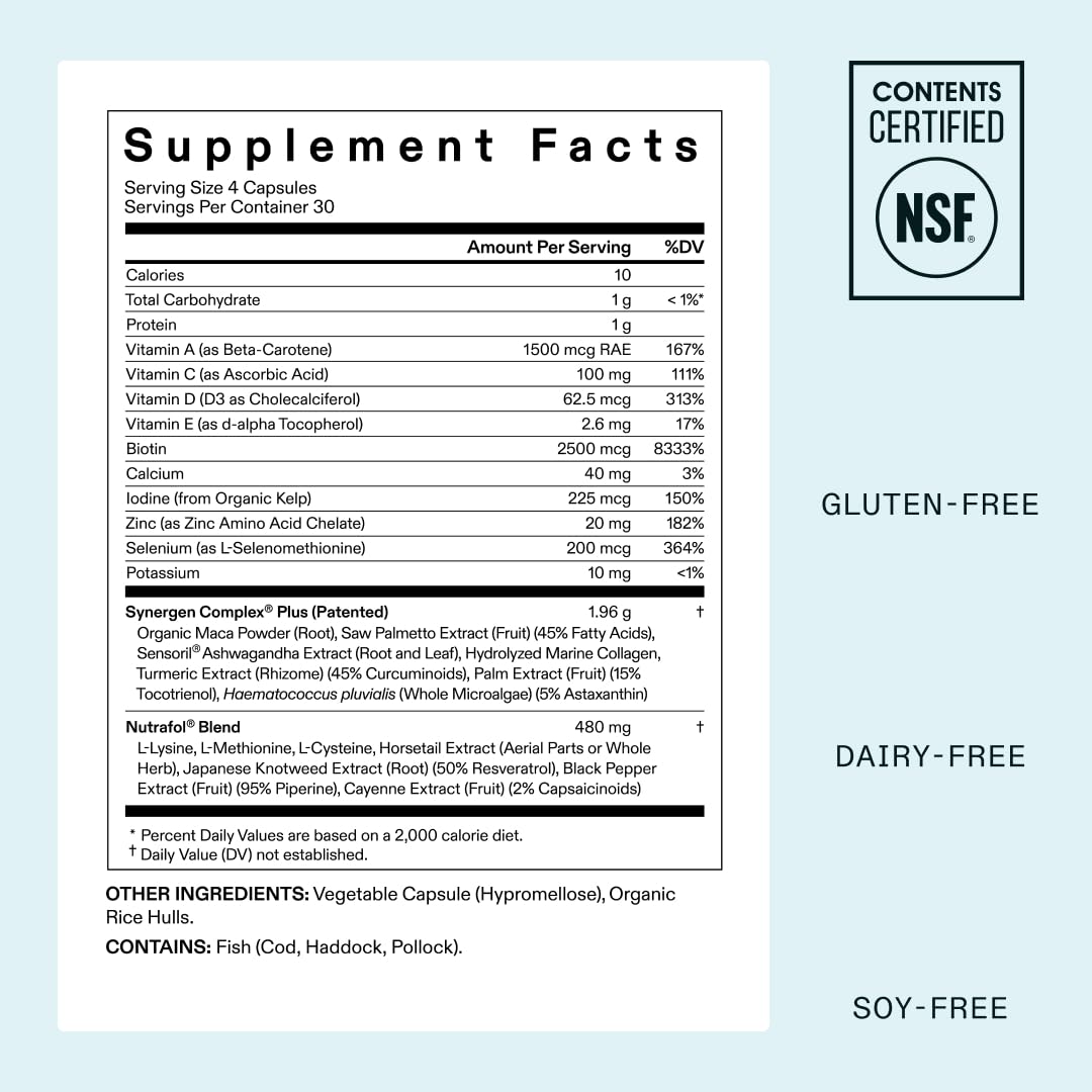 Nutrafol Women's Balance: Hair Growth Supplement for Women 45+