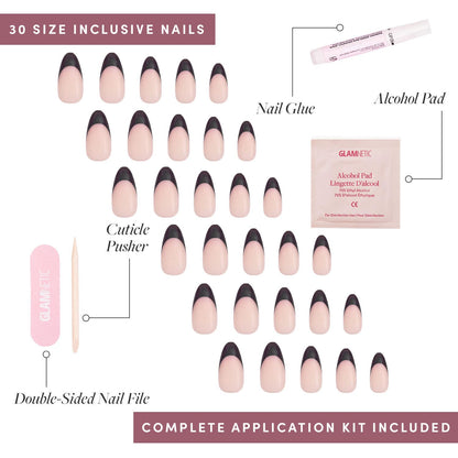 Glamnetic Fall Mauve Press On Nails | Short Oval Salon Quality