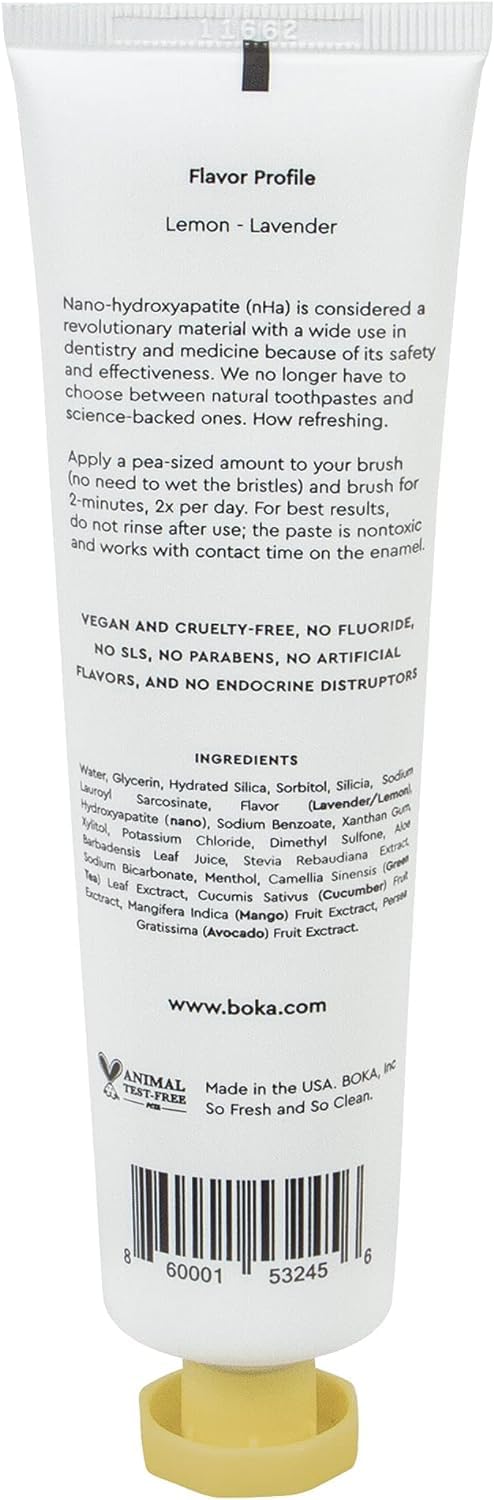 Boka Fluoride-Free Toothpaste with Nano Hydroxyapatite (n-Ha) - Sensitive Teeth, Ela Mint