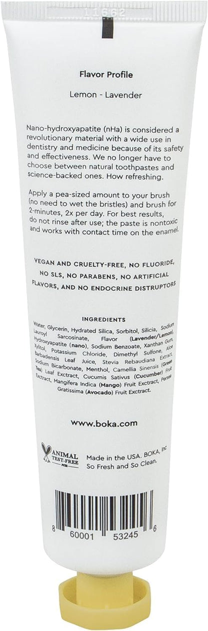 Boka Fluoride-Free Toothpaste with Nano Hydroxyapatite (n-Ha) - Sensitive Teeth, Ela Mint