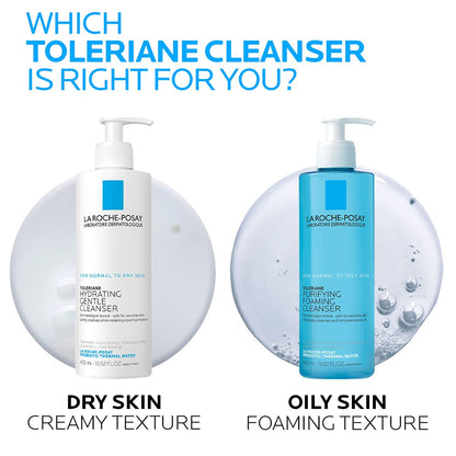 La Roche-Posay Toleriane Purifying Foaming Cleanser | Niacinamide & Ceramides Face Wash for Normal to Oily Sensitive Skin