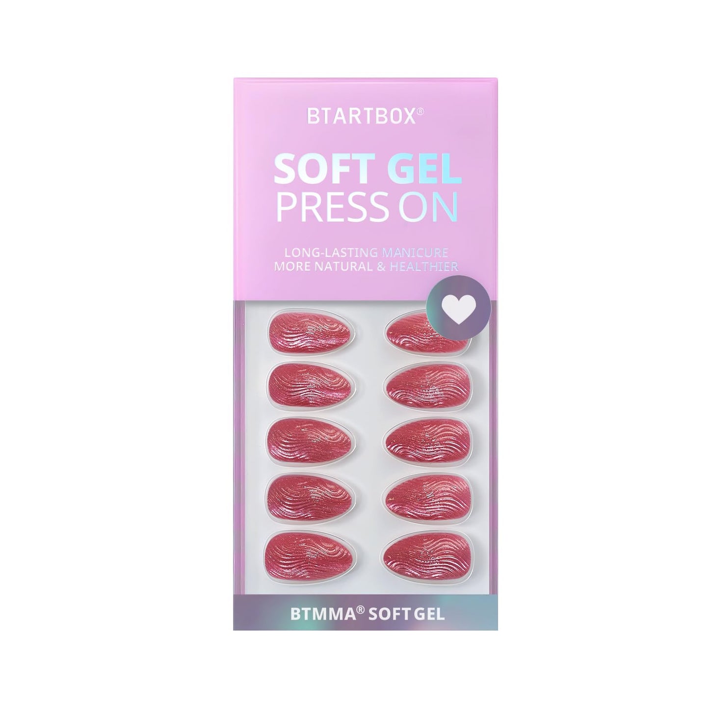 BTArtbox Soft Gel Press On Nails: Short Square Ombre | Vanilla Cream