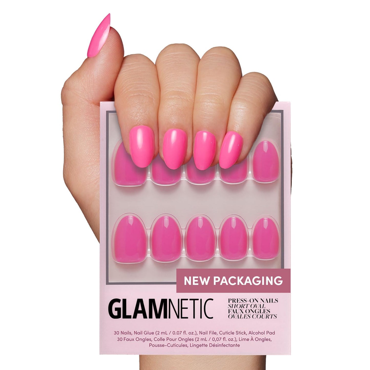 Glamnetic Fall Mauve Press On Nails | Short Oval Salon Quality