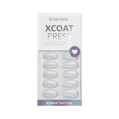 BTArtbox Soft Gel Press On Nails: Short Square Ombre | Vanilla Cream