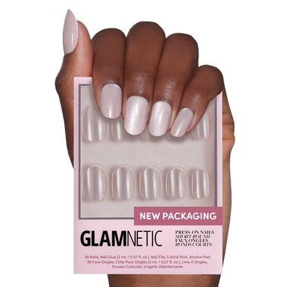 Glamnetic Fall Mauve Press On Nails | Short Oval Salon Quality