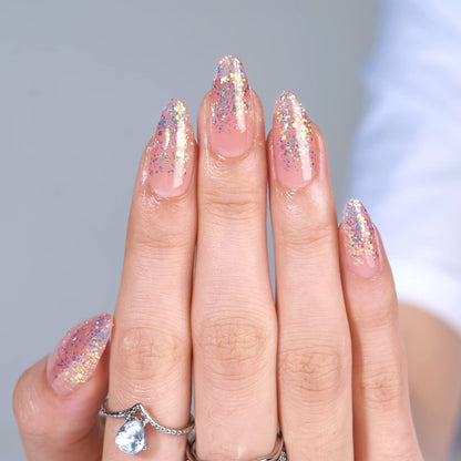 BTArtbox Soft Gel Press On Nails: Short Square Ombre | Vanilla Cream