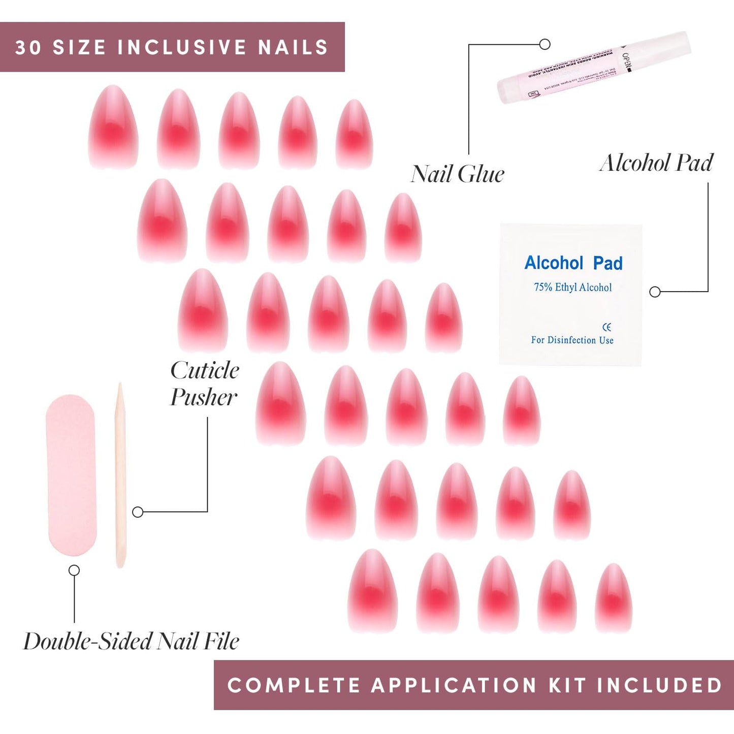 Glamnetic Fall Mauve Press On Nails | Short Oval Salon Quality