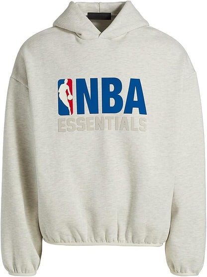 Fear of God NBA Fleece Hoodie – Cotton-Blend Pullover with Soft-Touch NBA Essentials Logo
