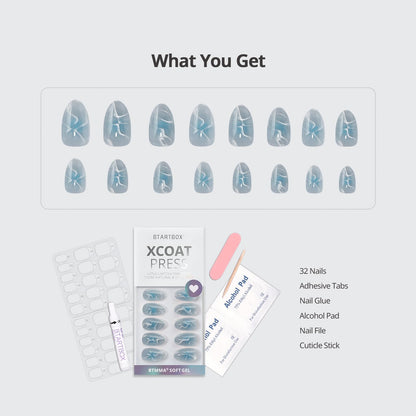 BTArtbox Soft Gel Press On Nails: Short Square Ombre | Vanilla Cream