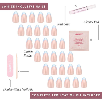 Glamnetic Fall Mauve Press On Nails | Short Oval Salon Quality