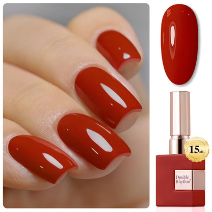 Burgundy 15ML Soak Off Gel Nail Polish - Sheer Finish, 28-Day Wear