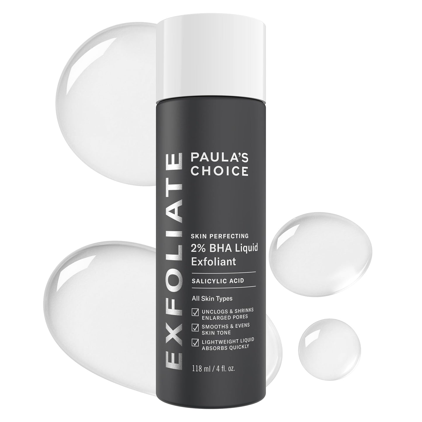 Paula's Choice SKIN PERFECTING 2% BHA Liquid Salicylic Acid Exfoliant - Blackheads & Pores, 4oz